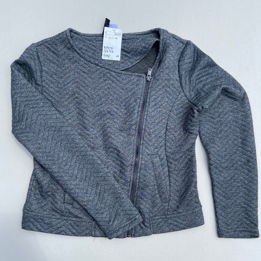 *3/$30* H&M Grey Moto Style Quilted